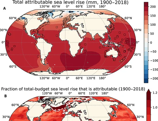 Figure from Human-caused sea level rise drives 21st-century worldwide water level extremes